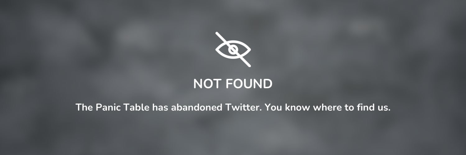 The Panic Table ➡️ Bsky banner