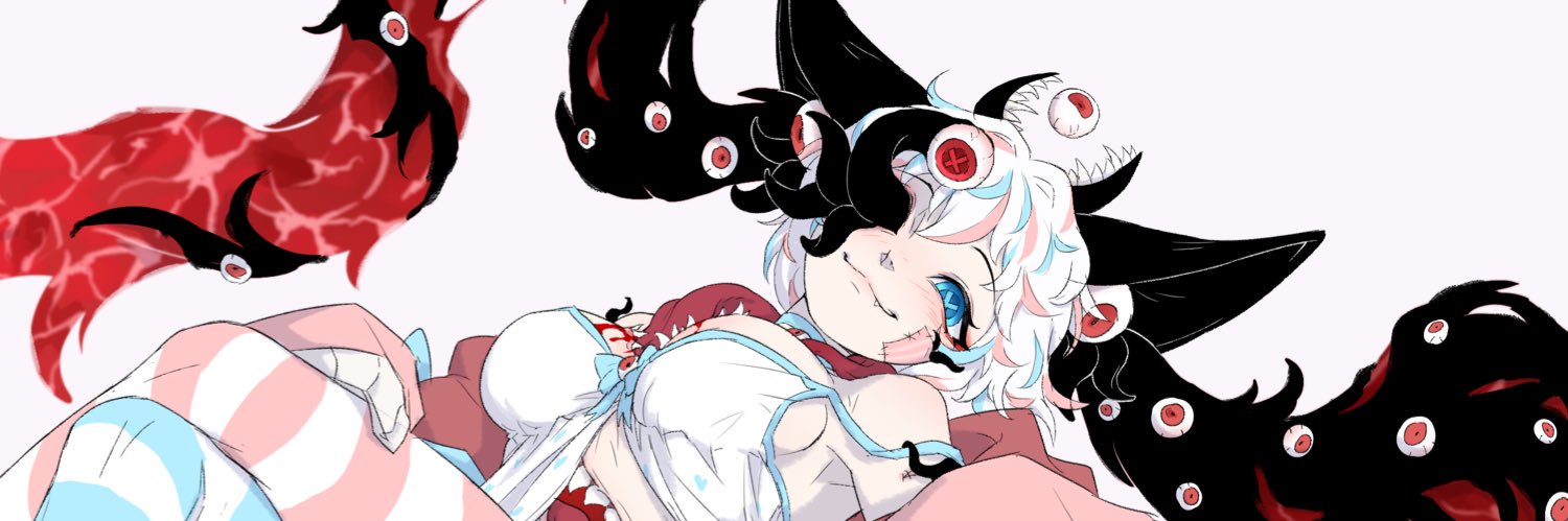 👁️🎀 Michaela 💙 Sleepy Cat Girl (?) Vtuber banner