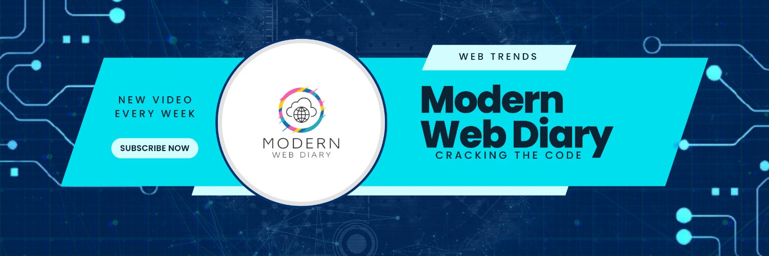Modern Web Diary banner