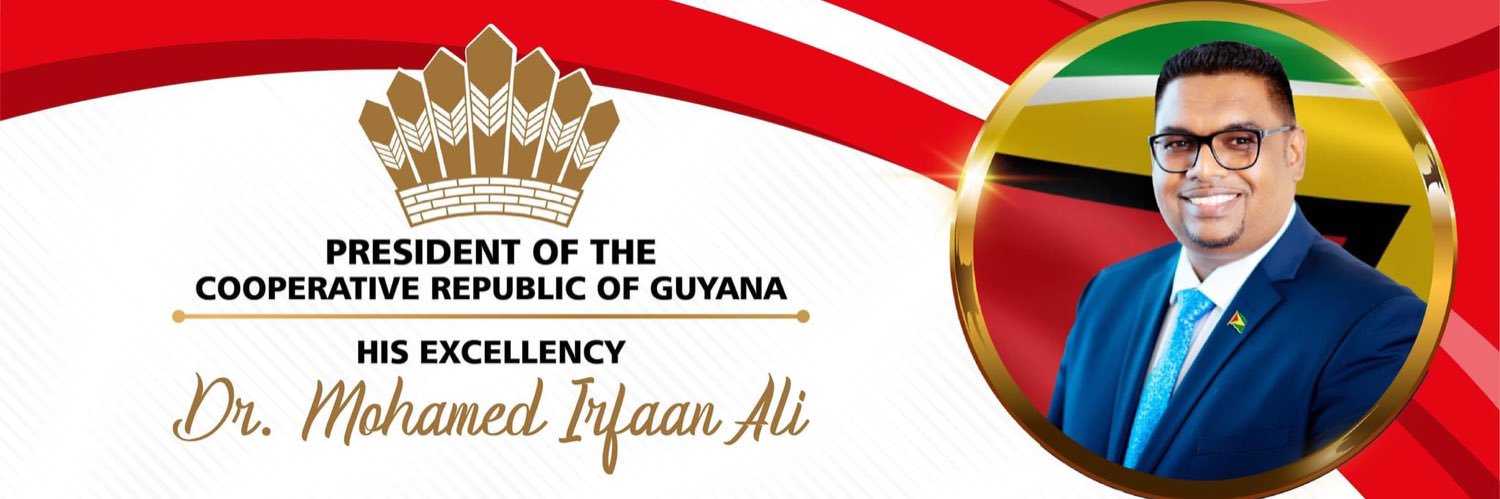 President Dr Irfaan Ali banner