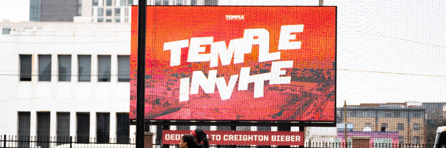 Temple XC/T&F's banner