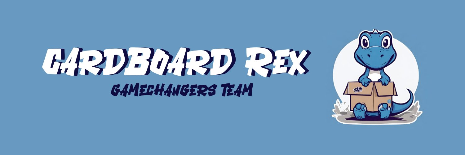 Cardboard Rex banner