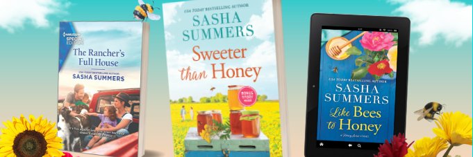 🐝 Sasha Summers 🐝❤️Small Town Romance📚 banner