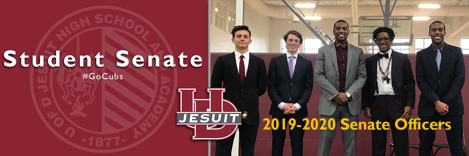 U of D Jesuit Student Senate banner