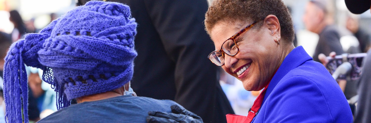 Mayor Karen Bass's banner