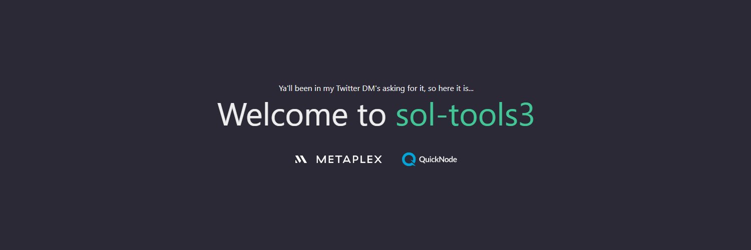 Sol Tools banner