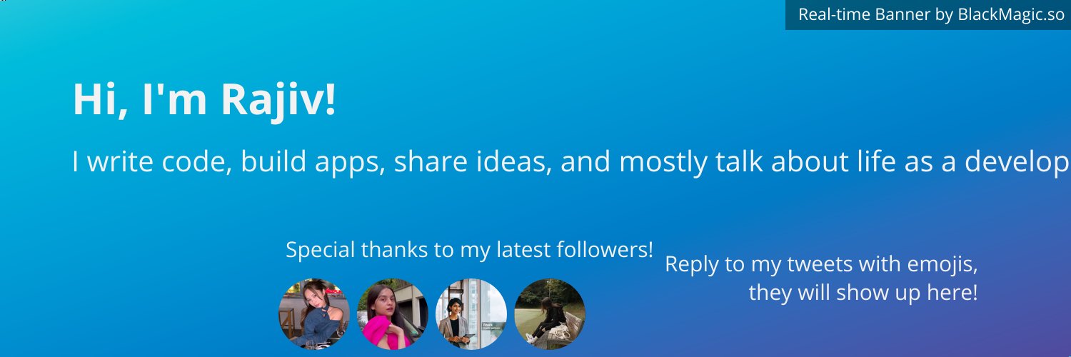 Rajiv Verma | The Full-Stack Guy 🧑‍💻 banner