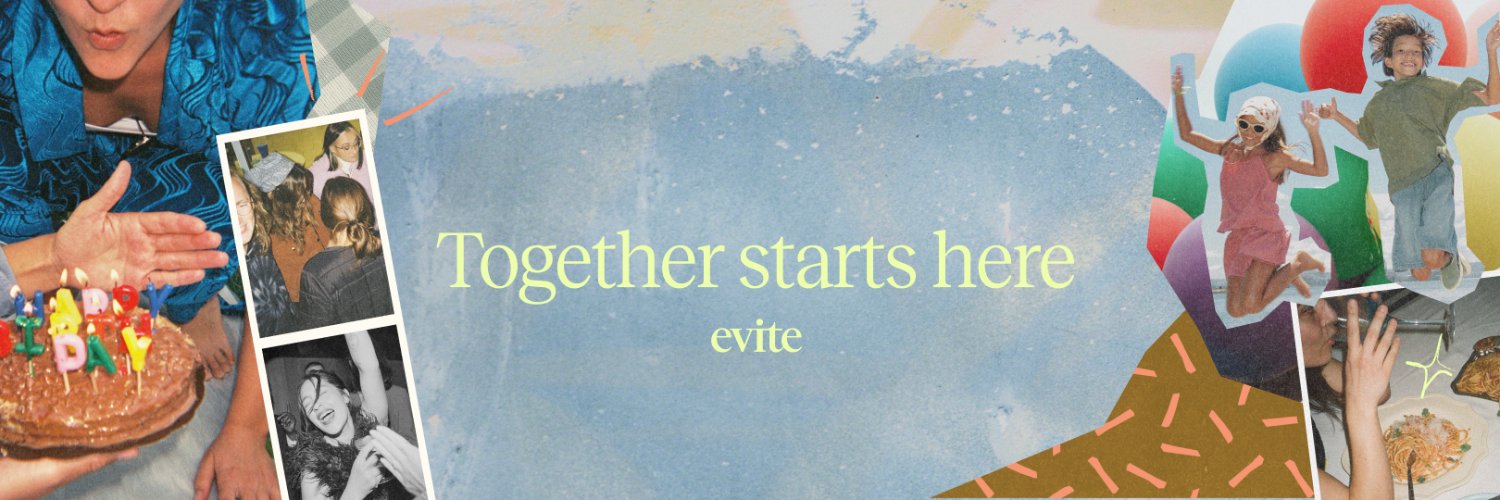 Twitter banner for @evite