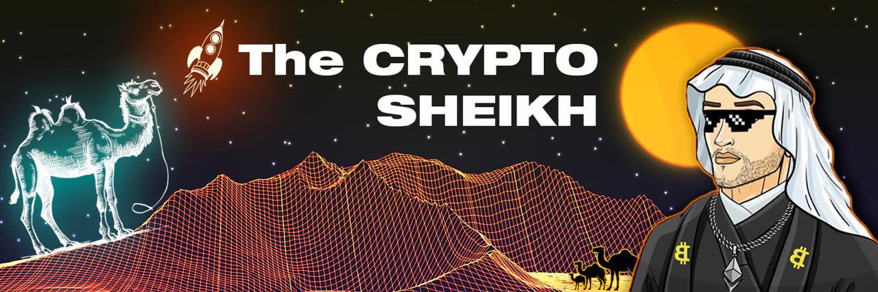 The crypto sheikh banner