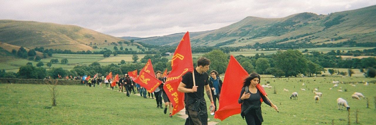 Derbyshire YCL's banner