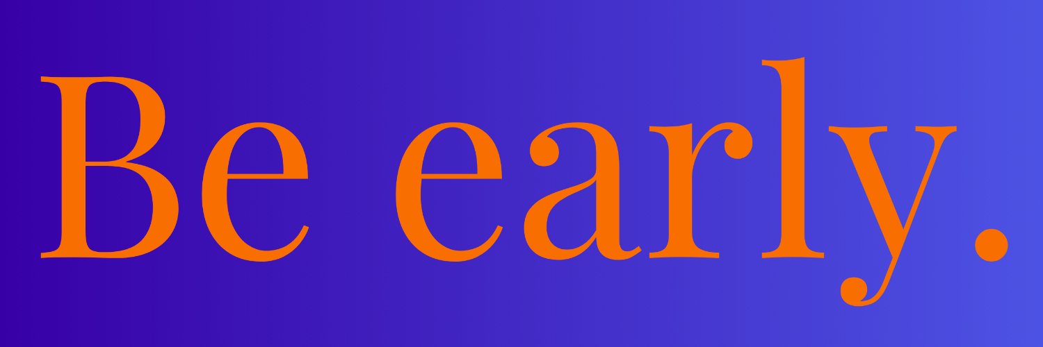 CryptoBasics - BE EARLY. banner