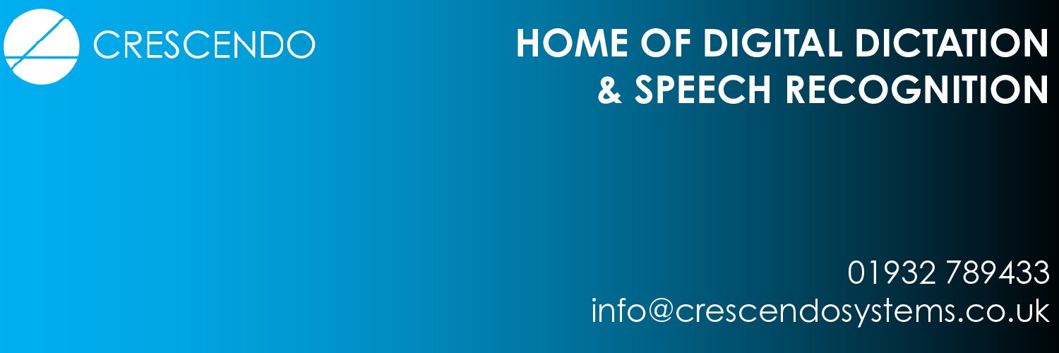 Crescendo | Home of Dictation & Speech Solutions banner