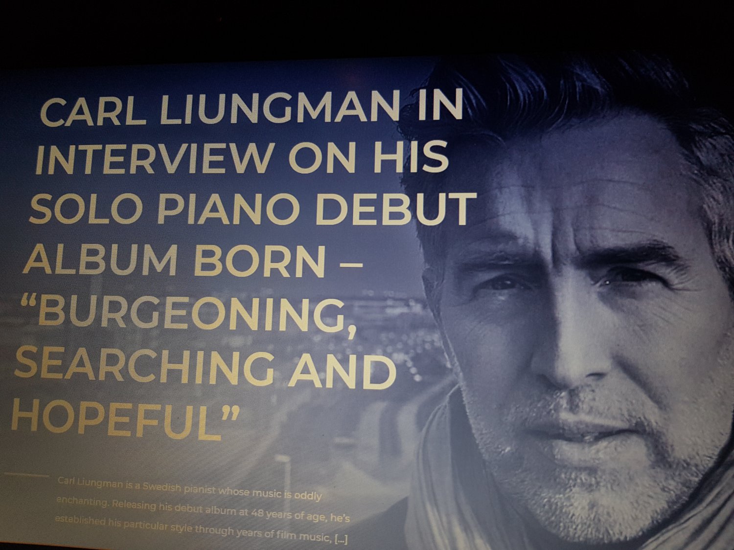 Carl Liungman Pianist / Composer banner