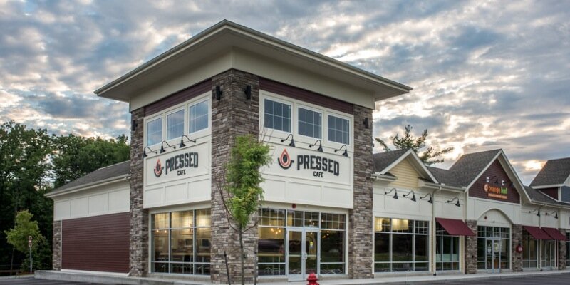 pressed café banner