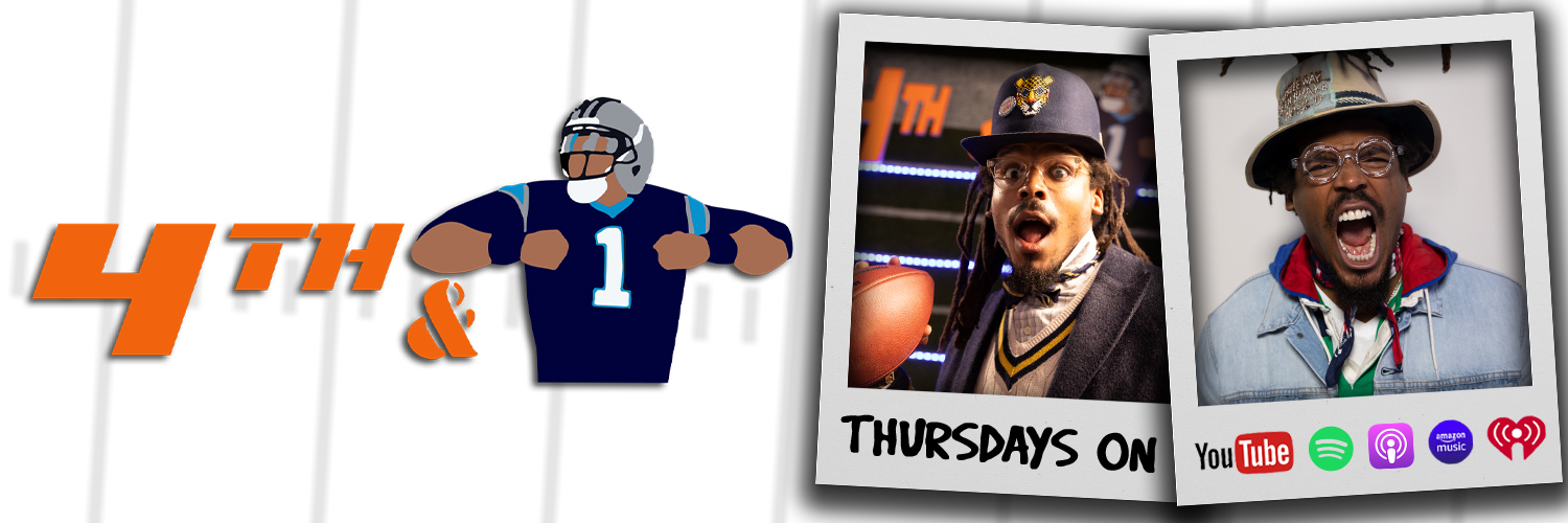4th&1 with Cam Newton's banner