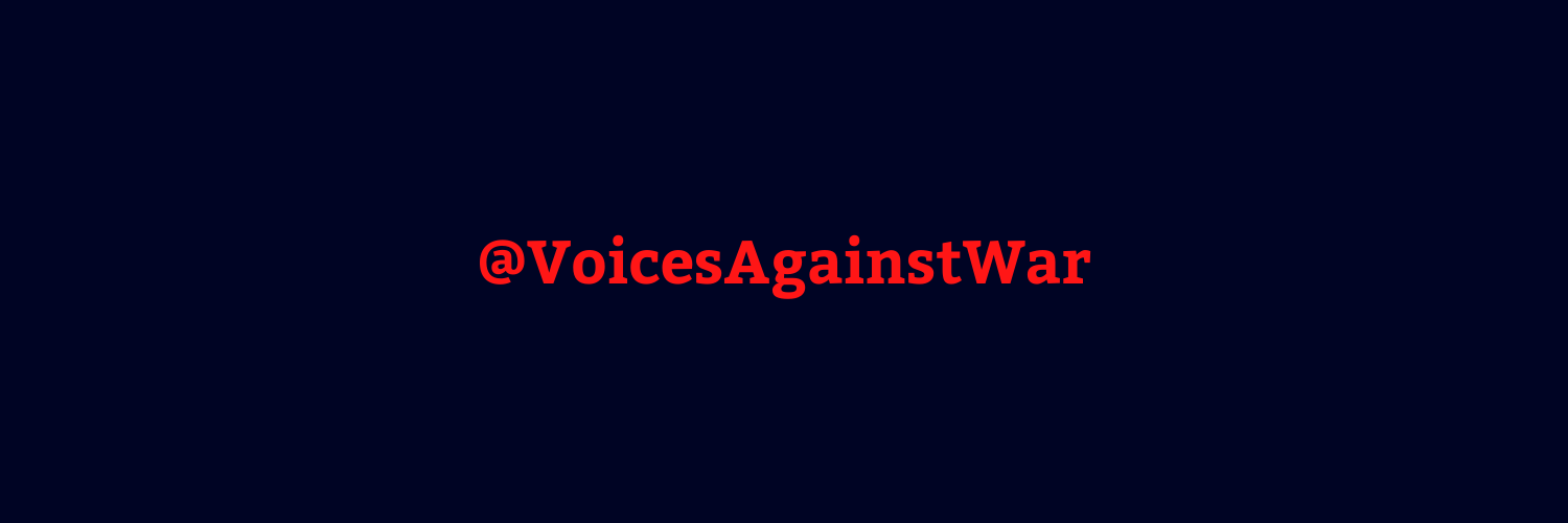 Voices Against War's banner