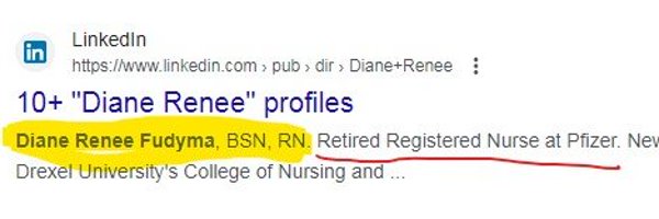Diane RENEE Fudyma, BSN, RN Profile Banner
