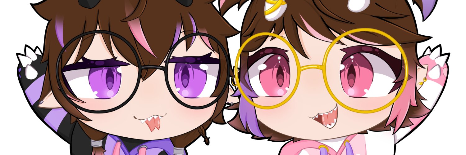 Chibi & Yumi Chomps 🩷💜 Vtuber Twins banner