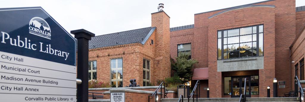 Corvallis Library banner