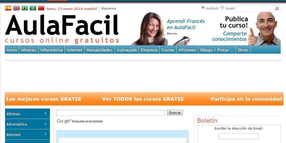 AulaFacil.com banner