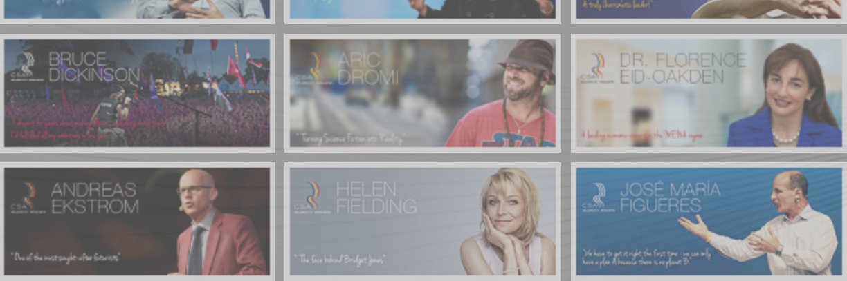 Celebrity Speakers banner