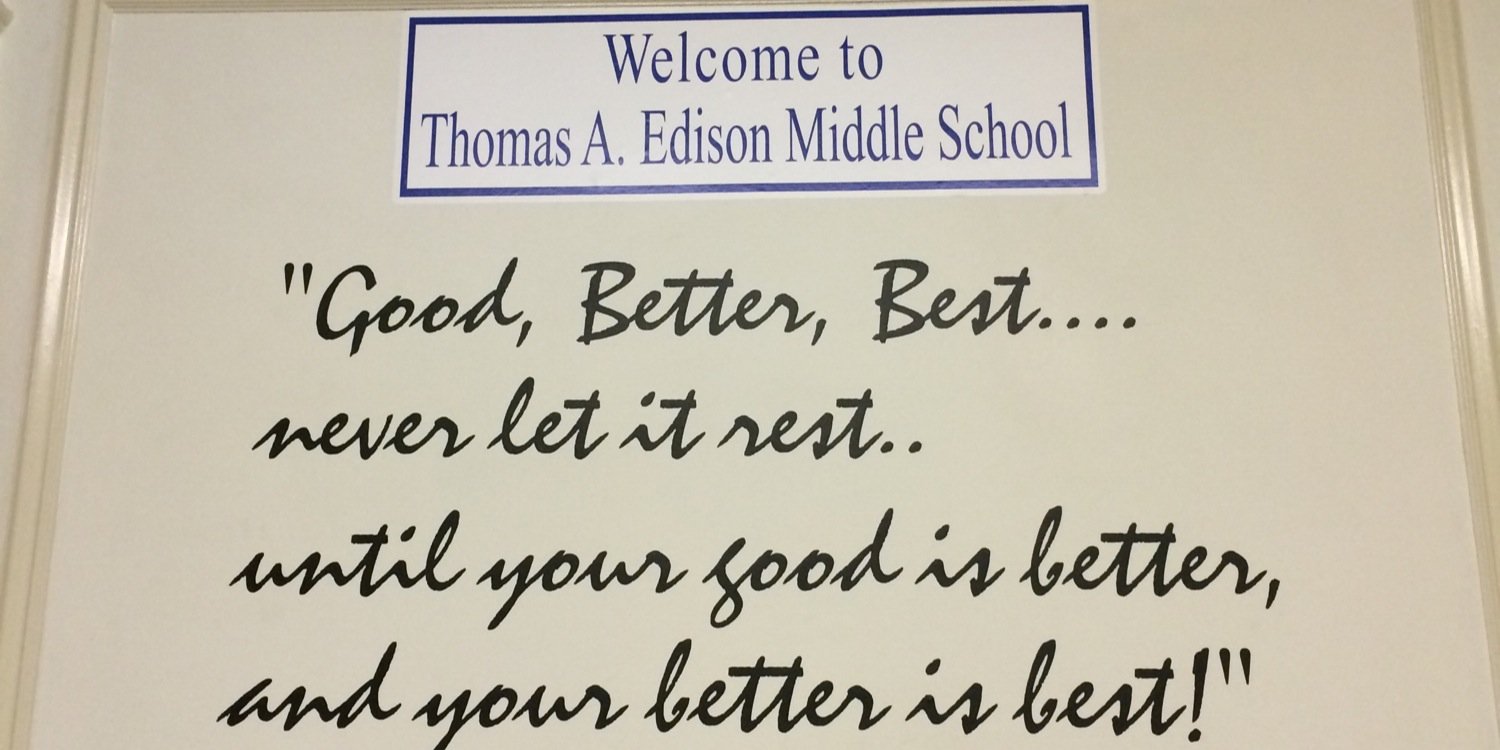 Thomas A. Edison Middle School banner