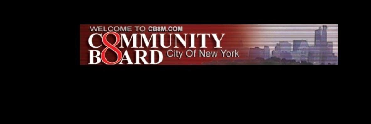 Community Board 8 Manhattan's banner
