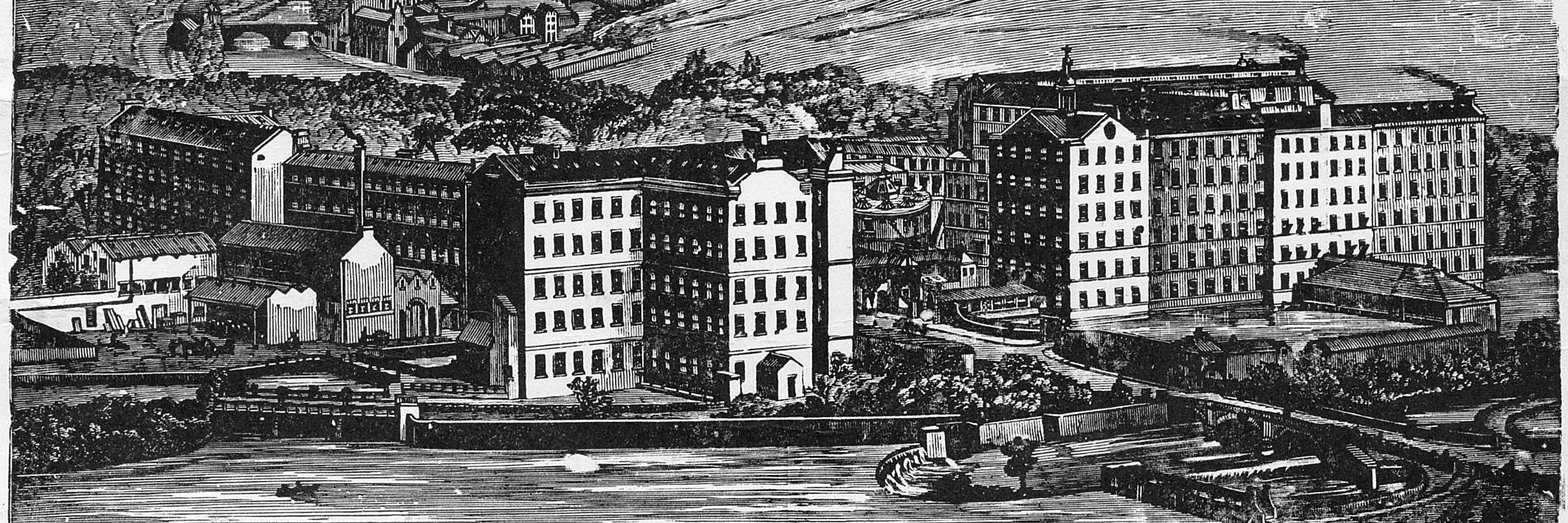 Strutt's North Mill Belper banner
