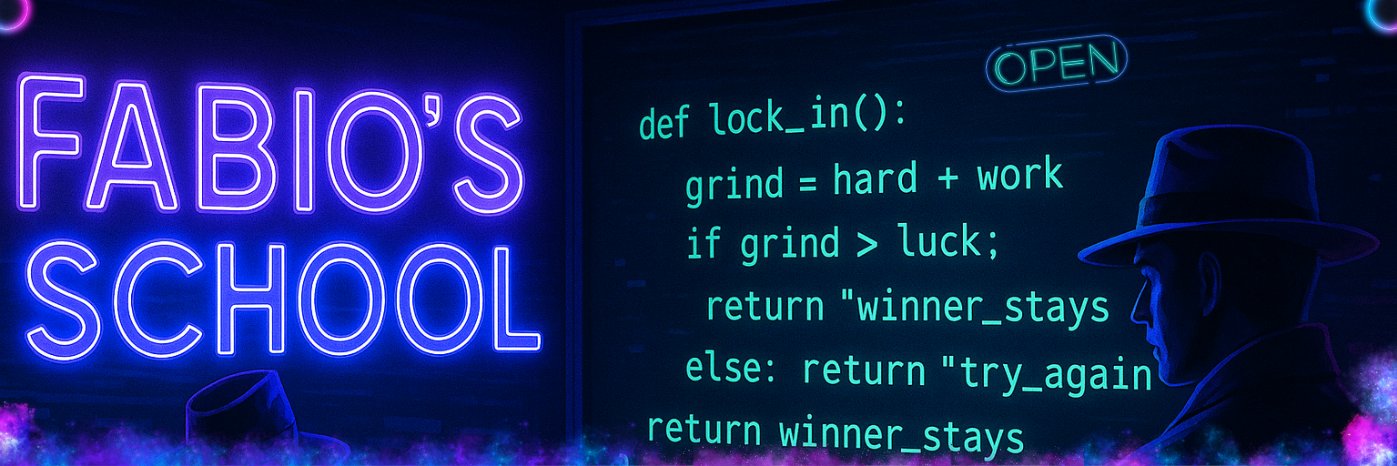 Fabio's School ☂️ banner