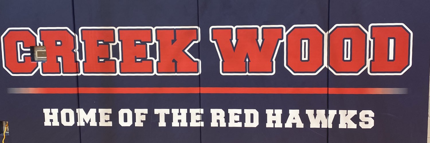 Creek Wood Red Hawk basketball banner