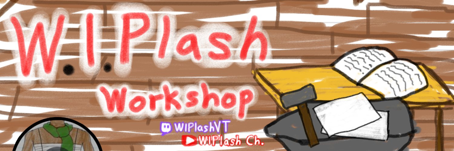 Rachel WIPlash 📝Scribble VTuber banner