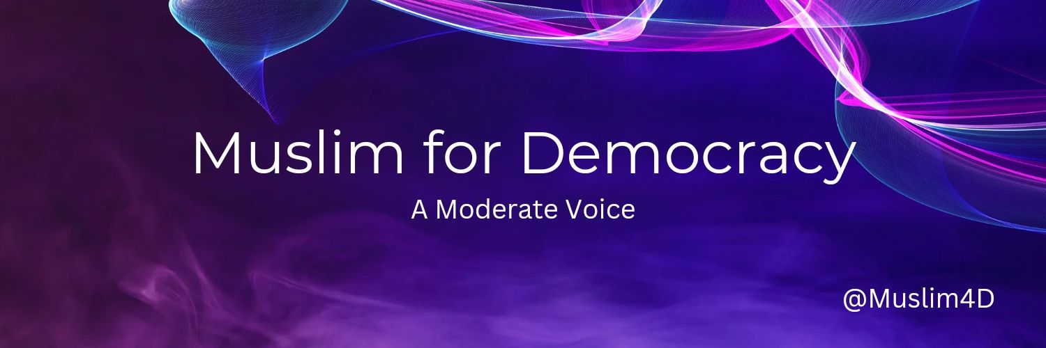 Muslim For Democracy's banner