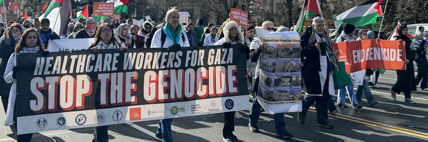 Doctors Against Genocide's banner