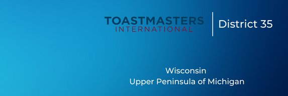 Dst. 35 Toastmasters banner