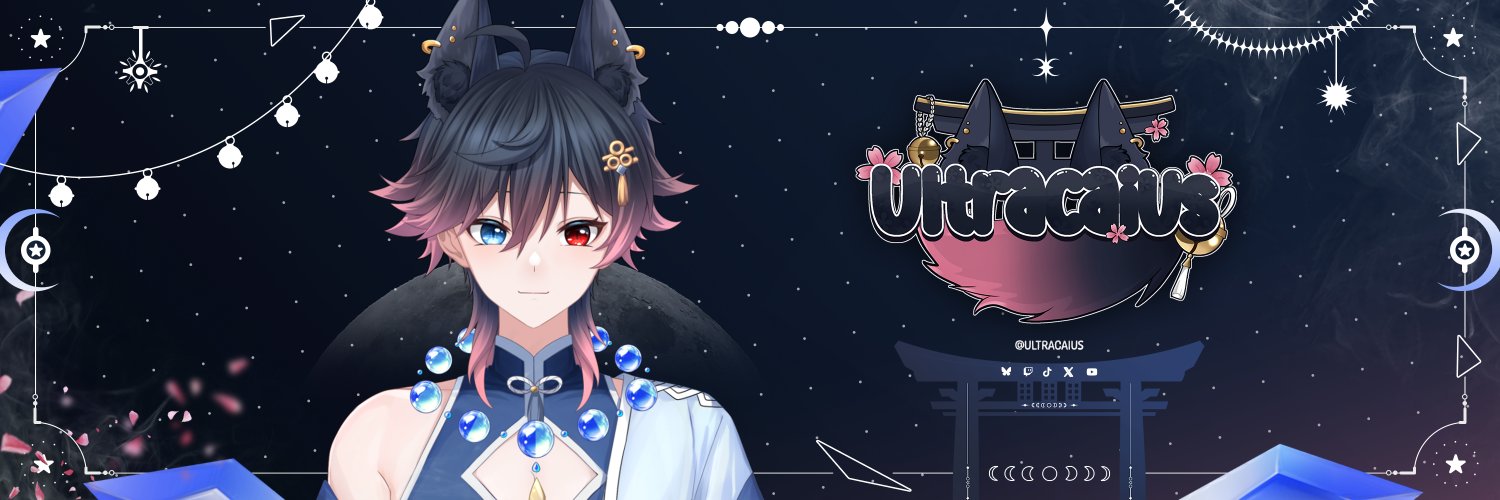 UltraCaius 🦊🩵 Kitsune VTuber banner