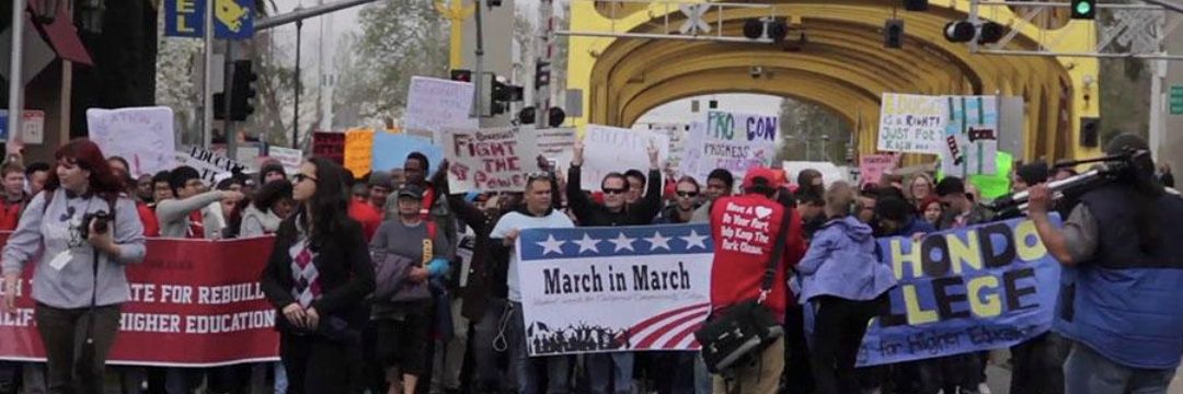 CA March in March Campaign banner