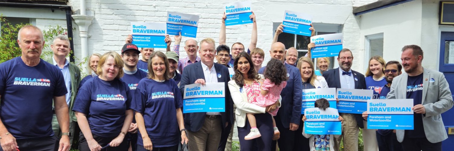 Suella Braverman MP's banner