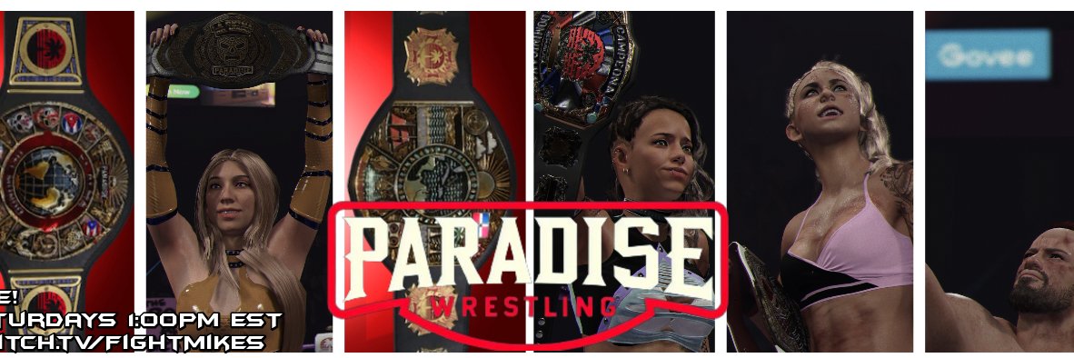 Paradise Wrestling: Wrestling Efed.'s banner