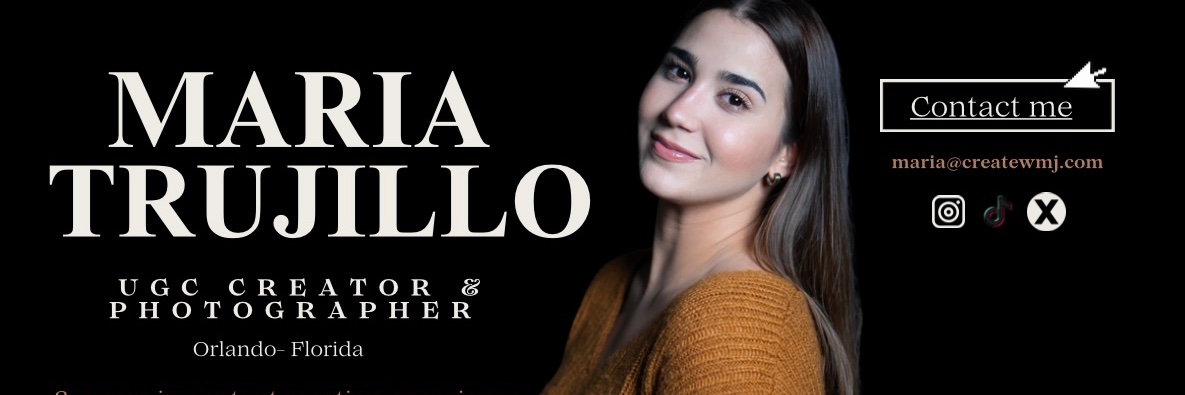 Maria J |UGC Creator| Photographer banner