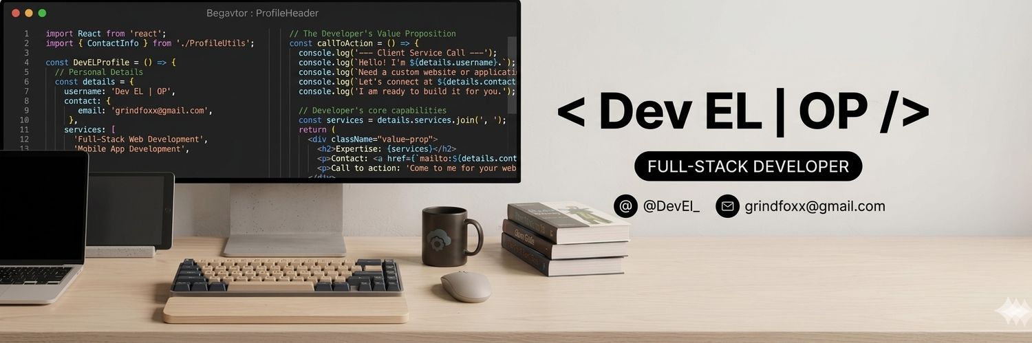 { 𝗗𝗲𝘃 𝗘𝗟 | 𝗢𝗣 } banner