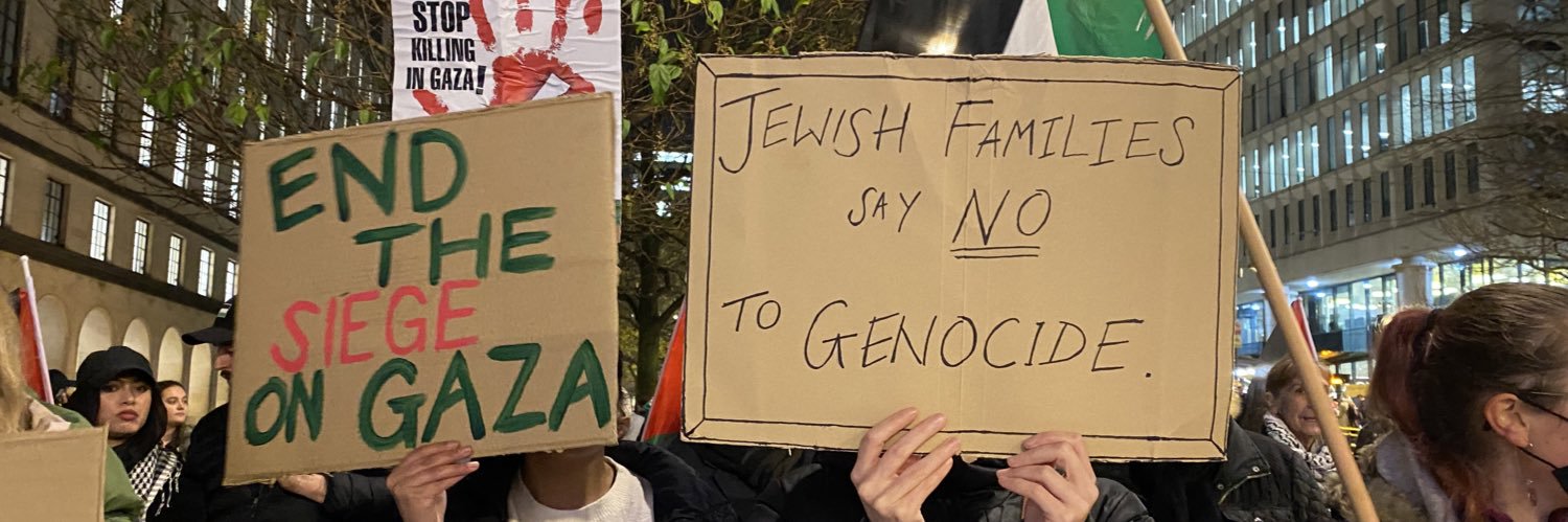 Jewish Action for Palestine Manchester banner