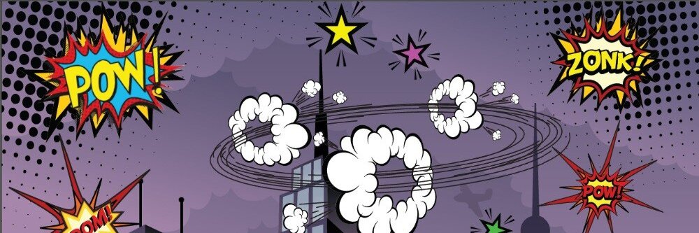 V banner