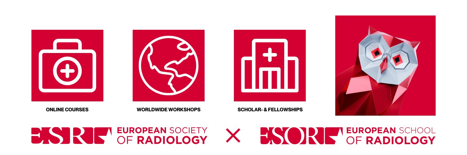 The European School of Radiology's banner