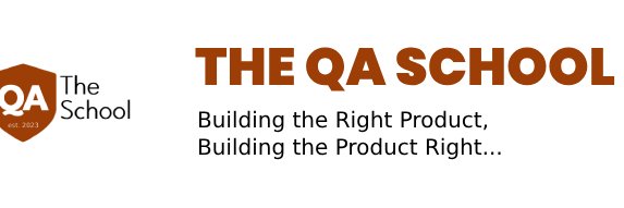 The QA School banner