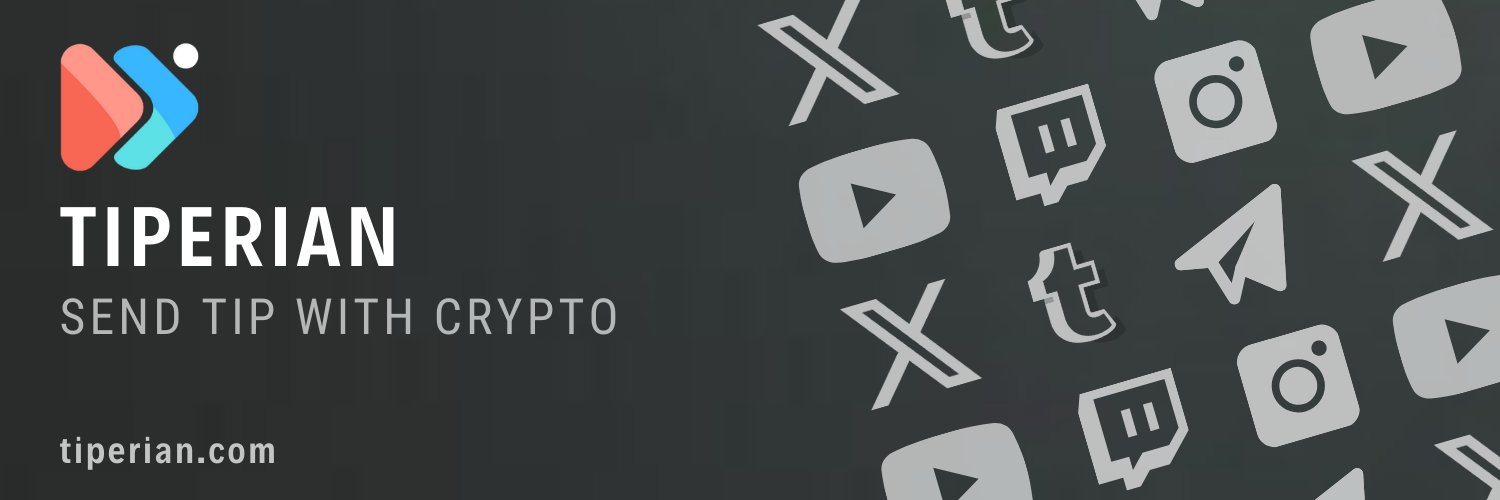 Send tip with crypto $tip banner