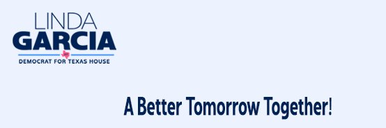 Representative Linda Garcia's banner
