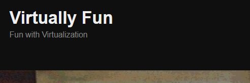 Virtually Fun banner