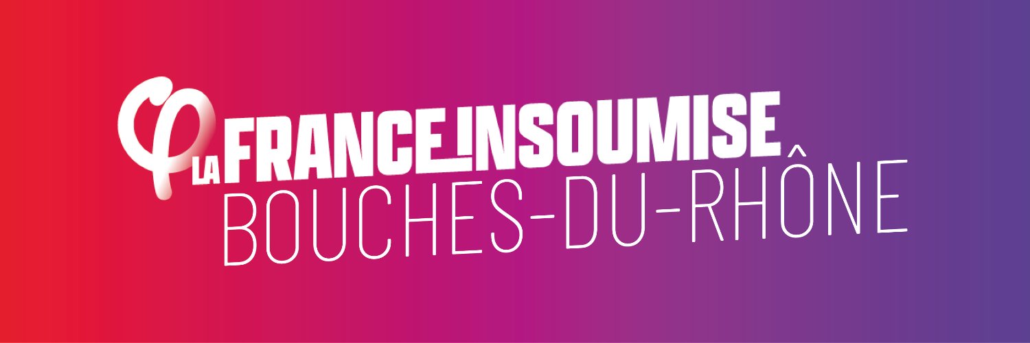 La France insoumise 13's banner
