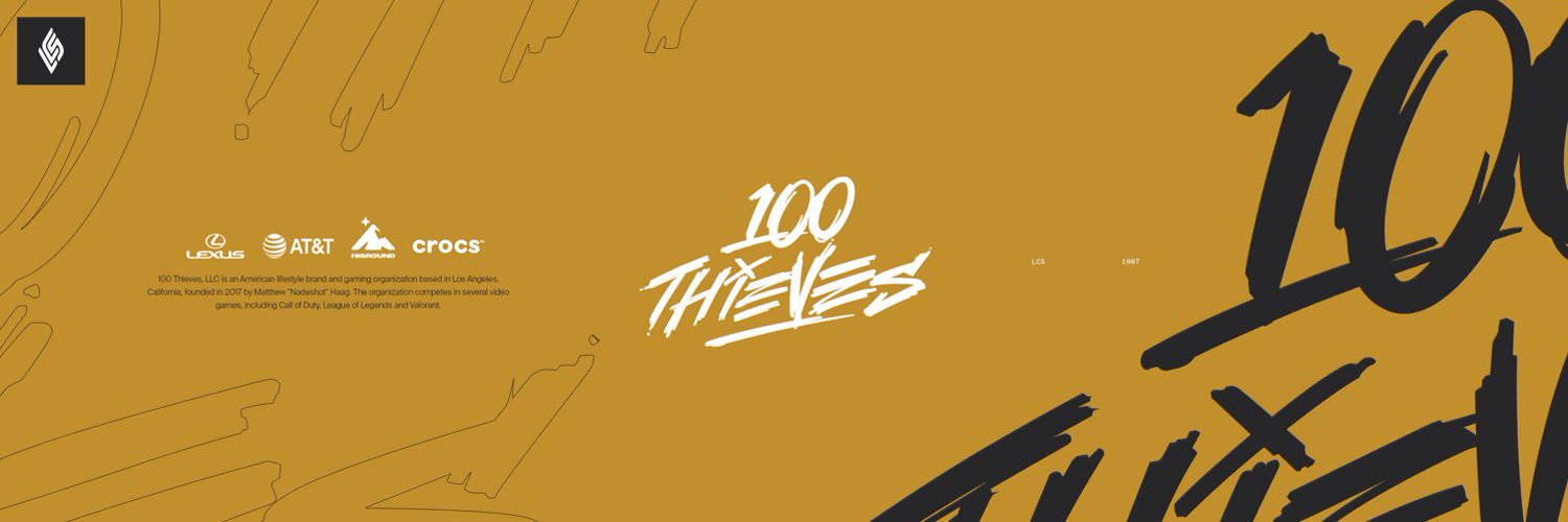 100 Thieves League of Legends Profile Banner