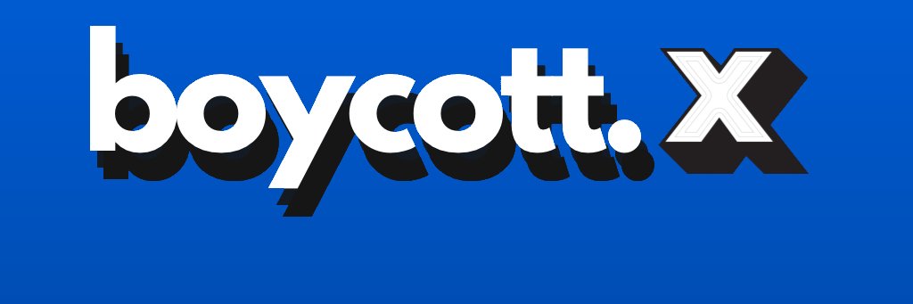 Boycott X banner